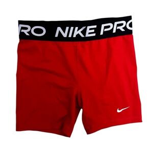 Nike Pro Dri Fit Red Biker Volleyball Shorts Size XL